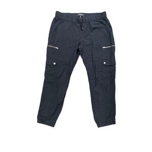 Banana Republic Black Cargo Jogger Pants with Zip Pockets